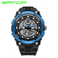 SANDA 709 Sport Men Digital LED Watches Waterproof Quartz Wristwatches Electronic Watch fashion Men's watches 2019 NEW